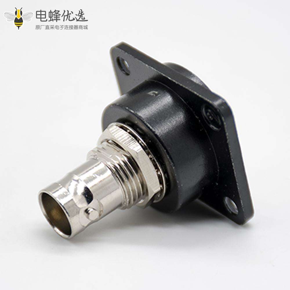 BNC转接头直式镀镍母转母四方面板安装