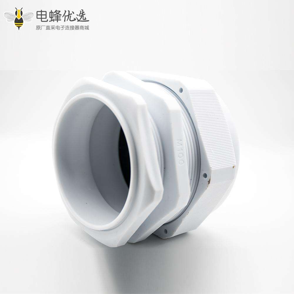 防水电尼龙电缆接头M100公制螺纹连接防水密封接头