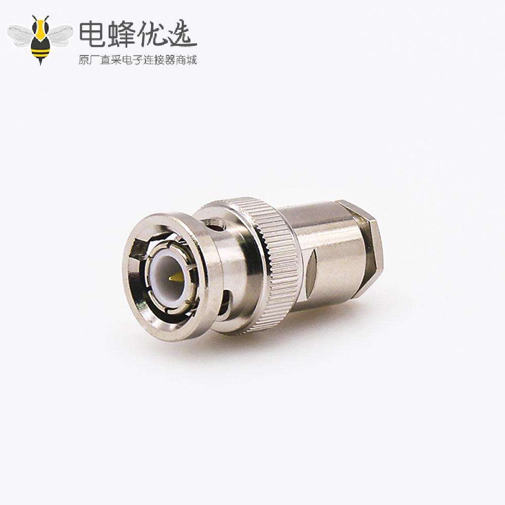 螺丝固定BNC连接器RG174/RG316直式接线螺母锁紧