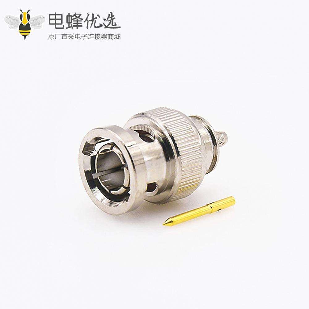 RG174/RG316连接器公头直式75&Omega;压接