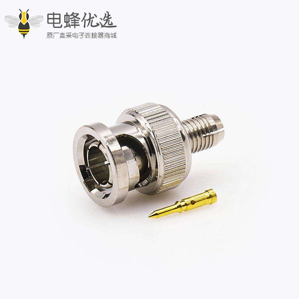 BNC连接器公头SYV-75-4直式75&Omega;接线压接