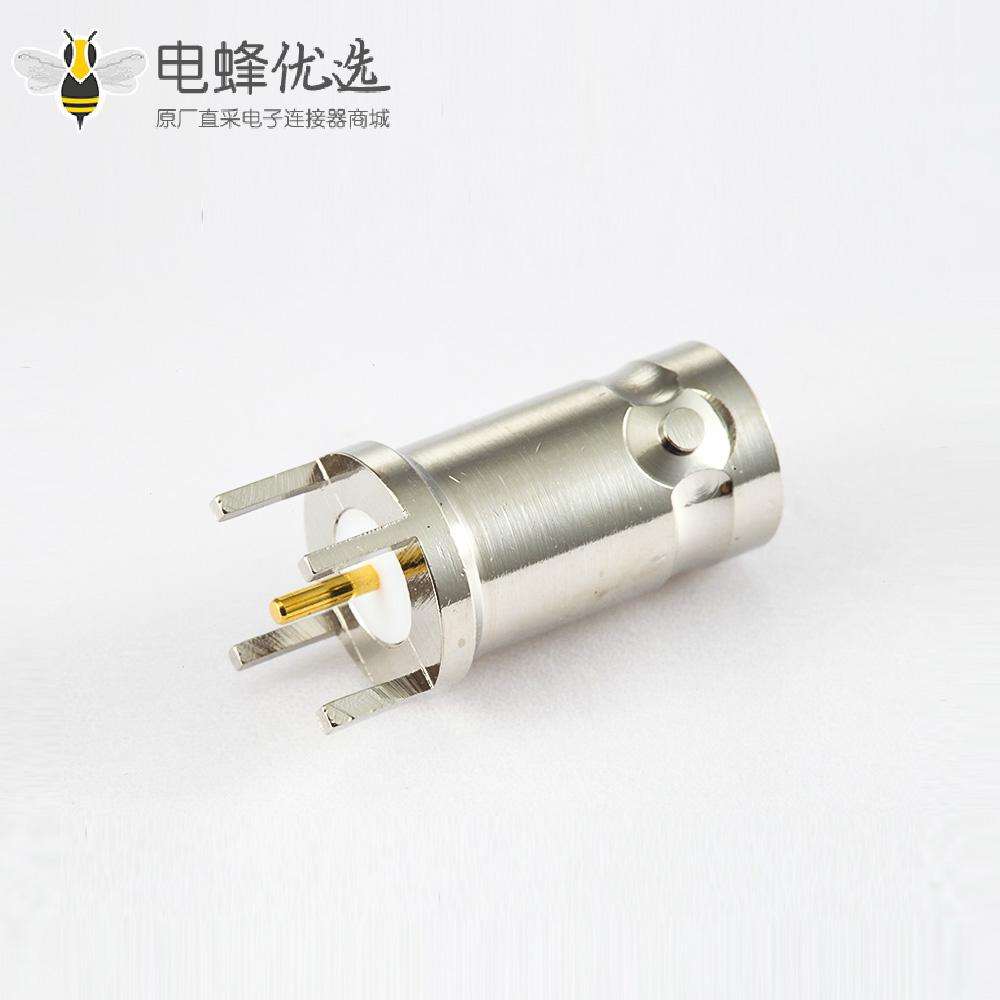BNC75ohm连接器插座180度PCB安装插孔