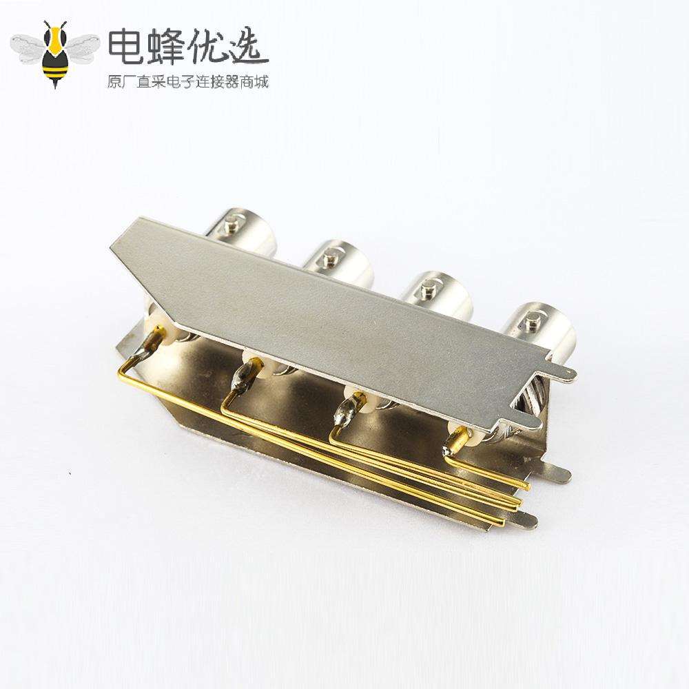 弯式BNC连接器用于PCB四排母头插孔50ohm