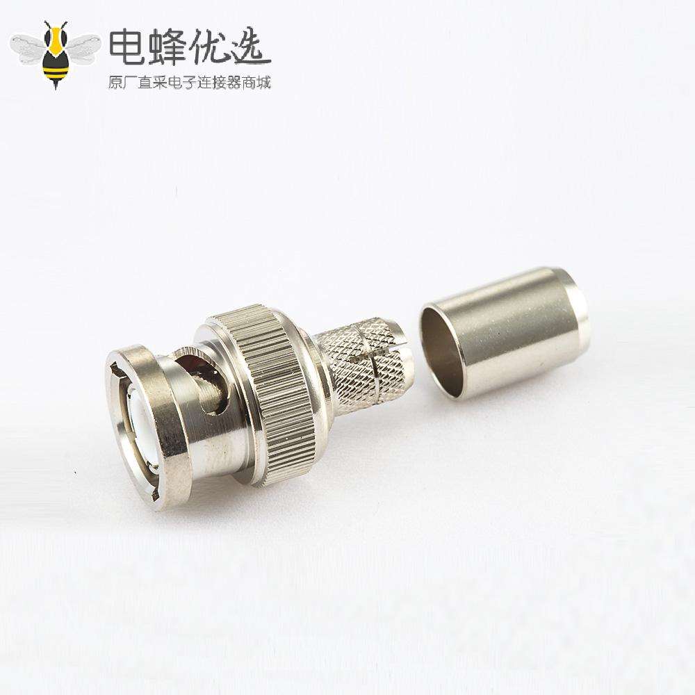 BNC连接器用于RG6接线75&Omega;公头直式压接