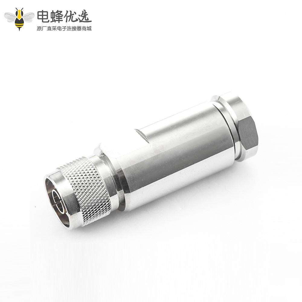 N型连接器直型公头螺母锁紧1/2电缆