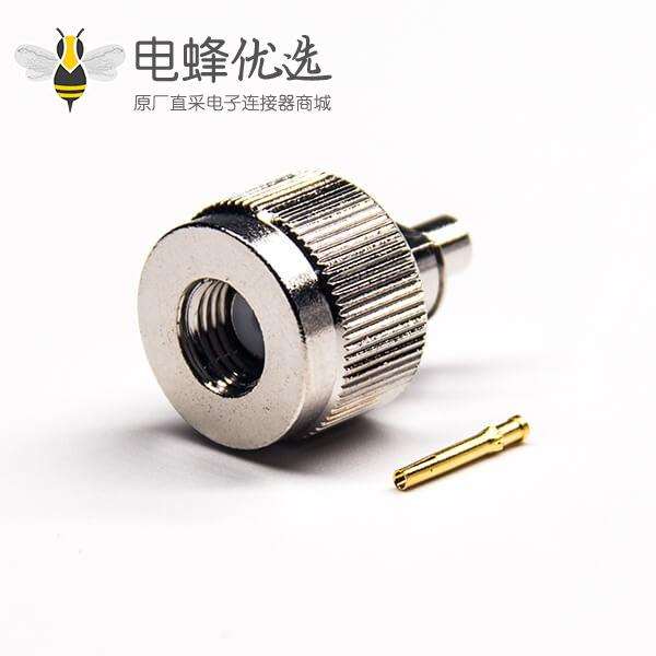 焊接镀镍连接器直式180度反极公头母针镀镍