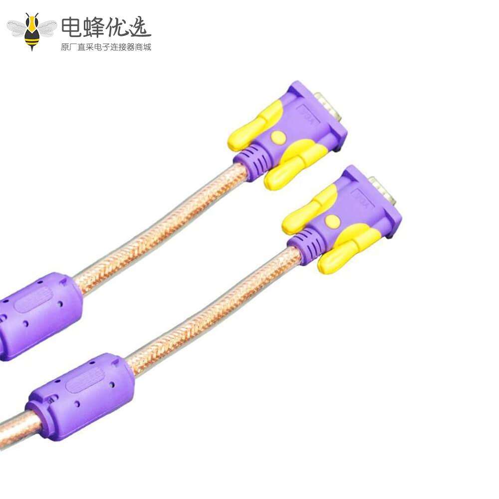 VGA线材公头转公头直式15芯D-Sub连接器线1.5M