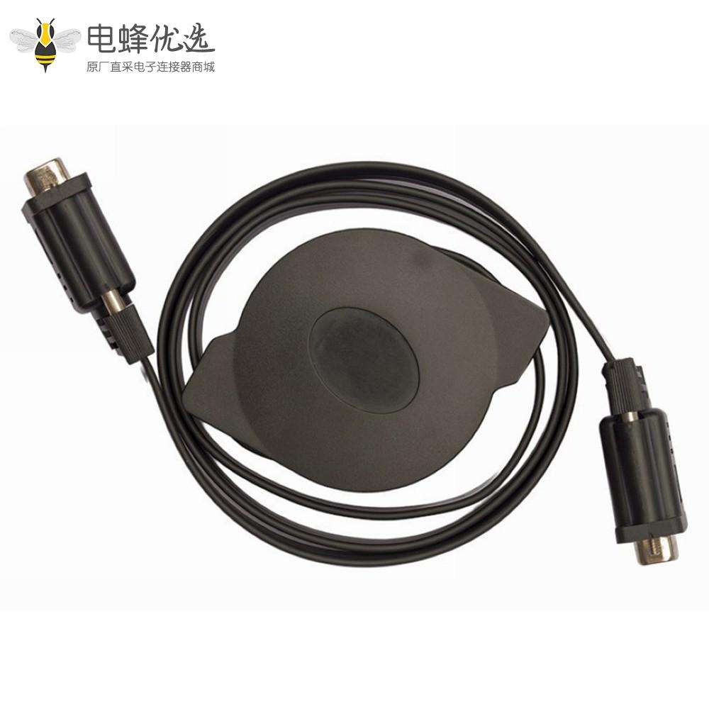 VGA分配器15芯公头转公头直式按钮式伸缩线