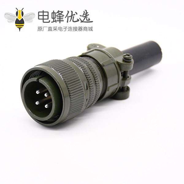 MS3106A18-10P  4芯直式插头MS3101A18-10S中继插座一对螺纹连接工防圆形连接器