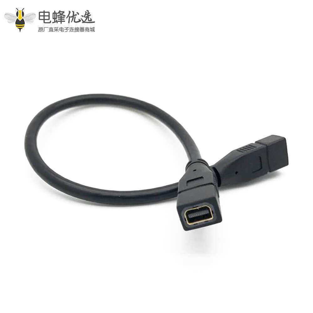 Mini DisplayPort  母头转Mini DisplayPort母头直式延长线30cm
