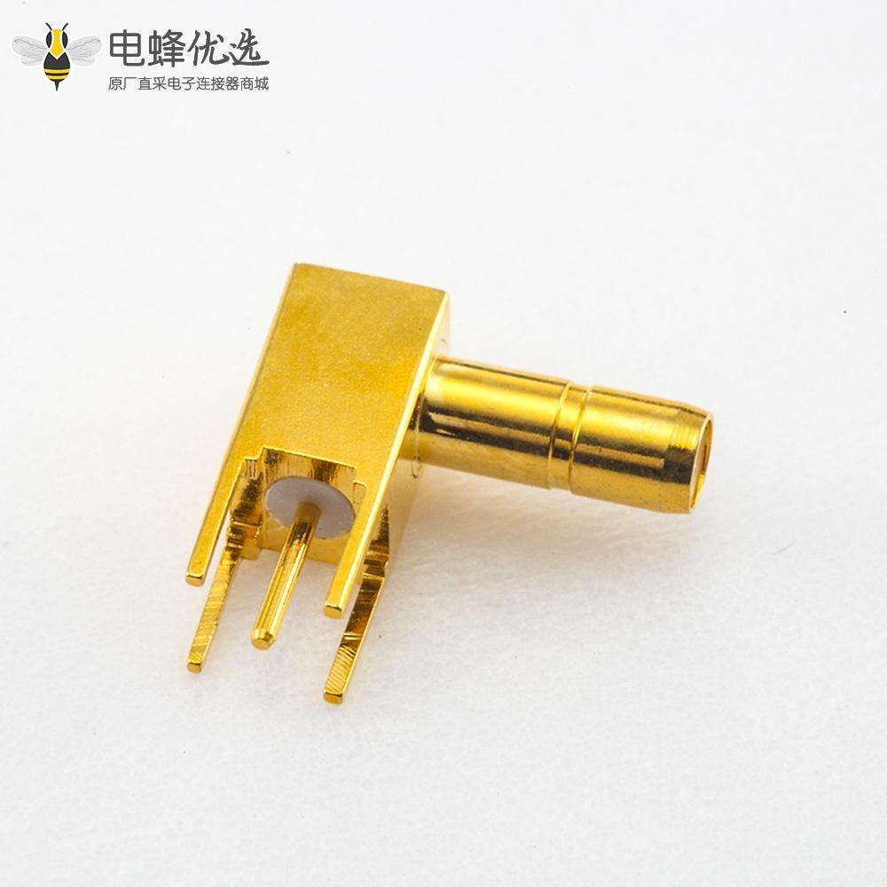 插孔型SSMB连接器公头弯式焊接PCB安装