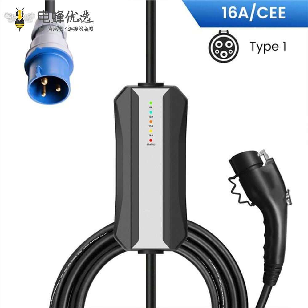 便携式充电设备美标充电线新能源电动车充电接CEE插头