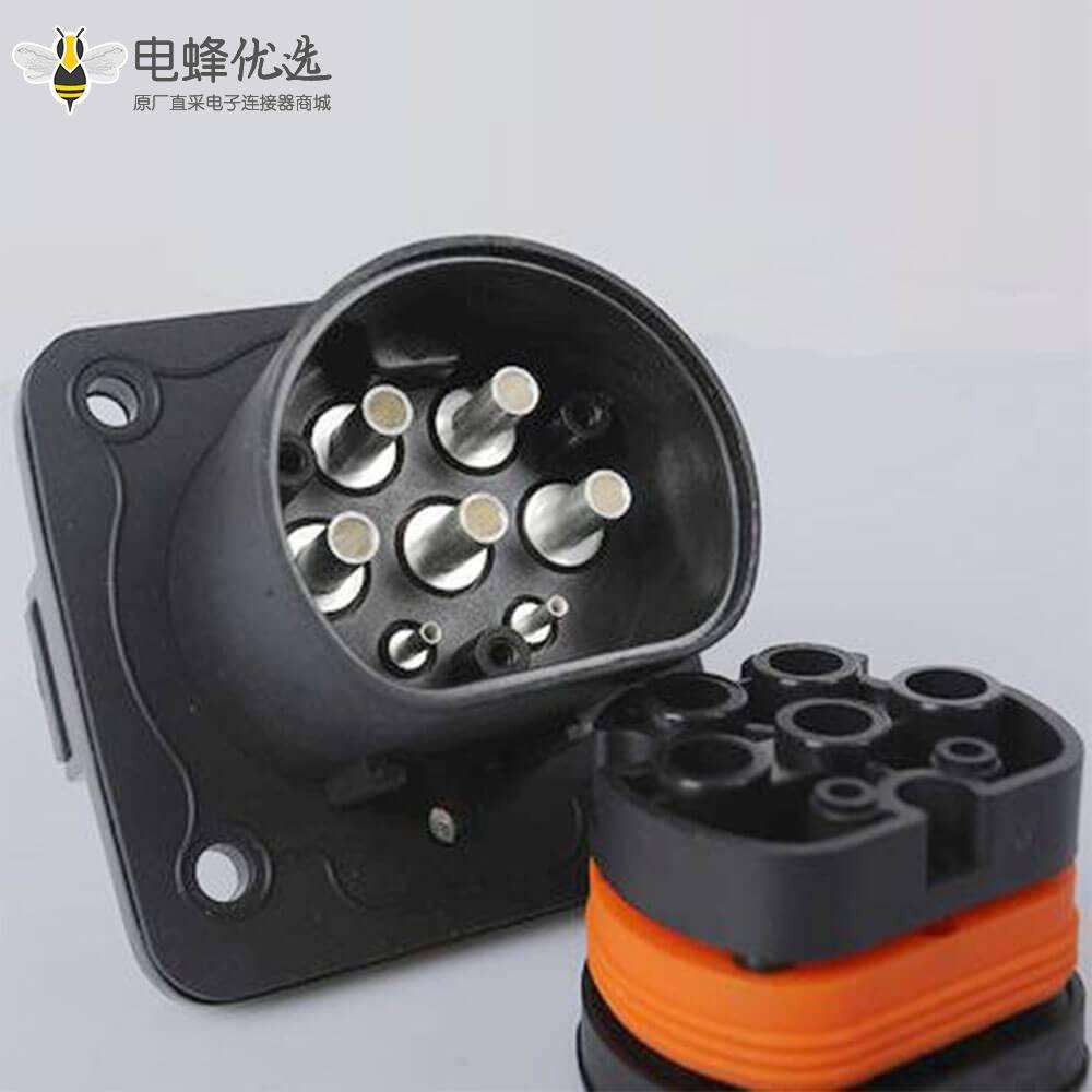 电动汽车新国标充电枪AC16A/32A 7孔 GB/T20234车辆端充电插座