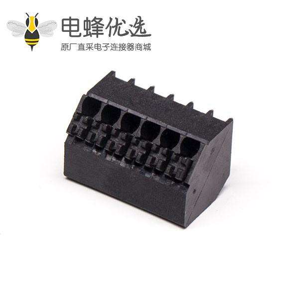 弹簧式接线端子排12芯按压直式黑色接PCB板