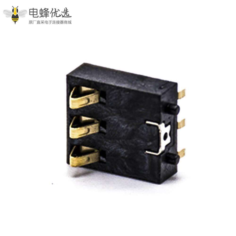 3芯连接器间距3.0塑高10.0H手机锂电池座连接器