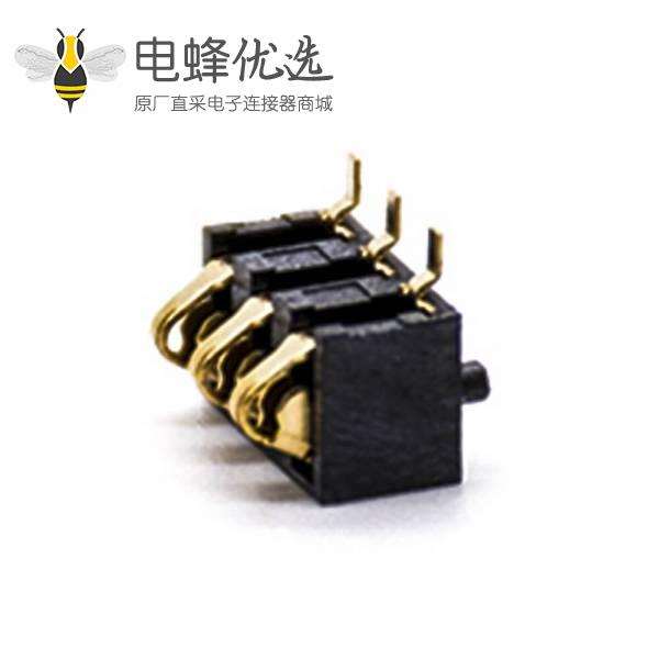 3芯连接器间距2.5MM电池座连接器弹片式镀金