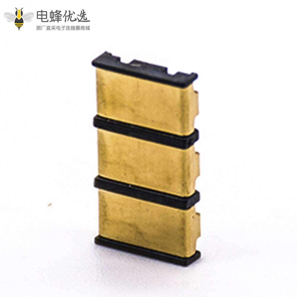 电池连接器3P电源连接母座4.0PH塑高1.9H接触片
