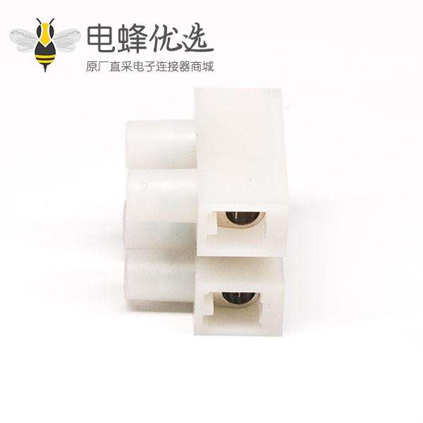 贯通端子台H型4孔焊接白色接线式端子连接器