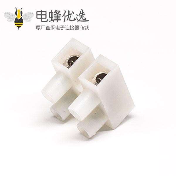 贯通端子台H型4孔焊接白色接线式端子连接器