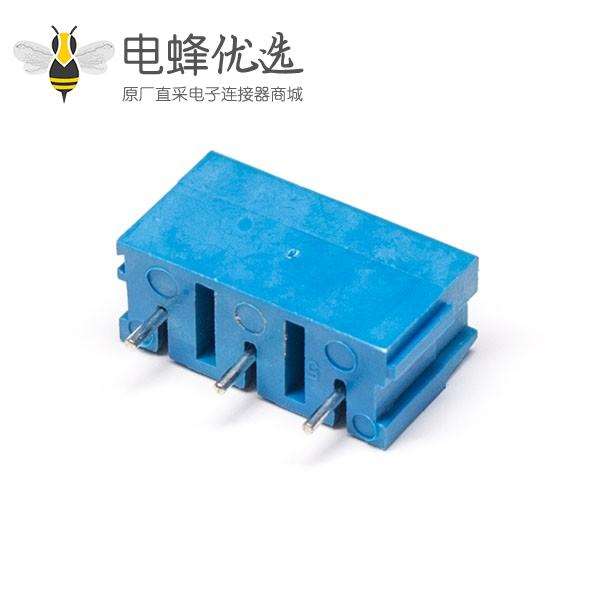 蓝色接线端子直式3芯7.5mmPCB板安装螺钉式