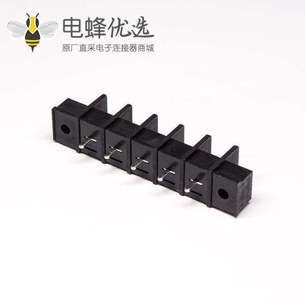 铜排接线端子5芯直式穿孔式法兰安装栅栏式接线端子