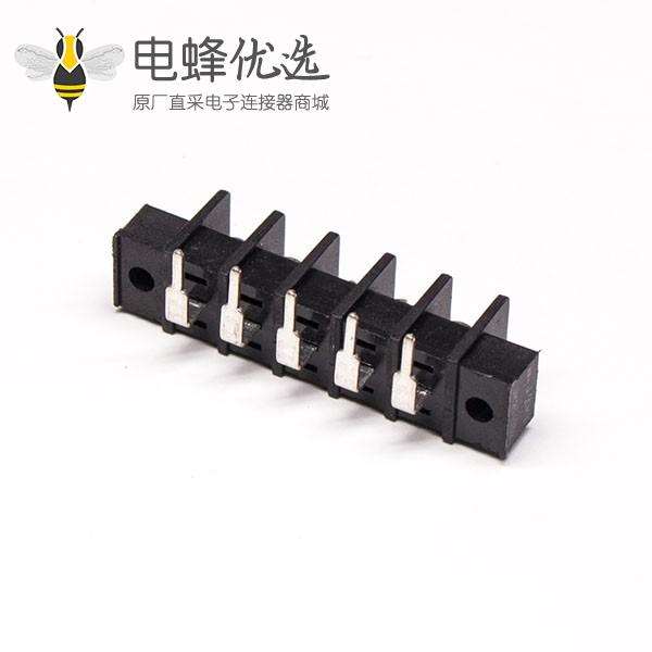 90度折弯接线端子弯式接PCB板带法兰穿孔栅栏式接线端子