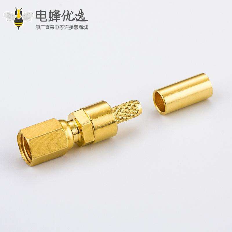 接线SSMC连接器母头直式压接RG178 / SFF-50-1.0-1电缆
