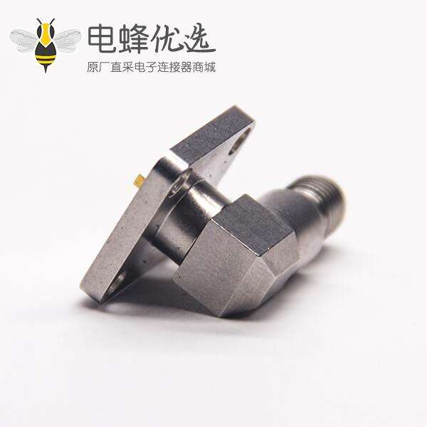 SMA母头弯式带4孔法兰接板