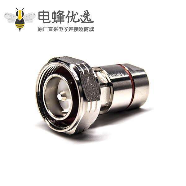 7/16公头锁线50欧姆直式铜镀镍锁线接RG393线材