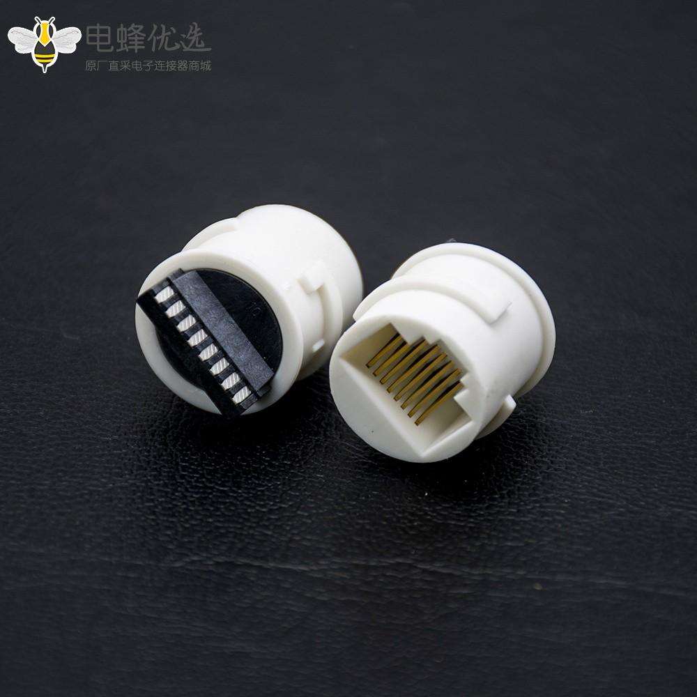 摄像头RJ45防水尾线通讯矩形接口注塑摄像头尾线网络母座