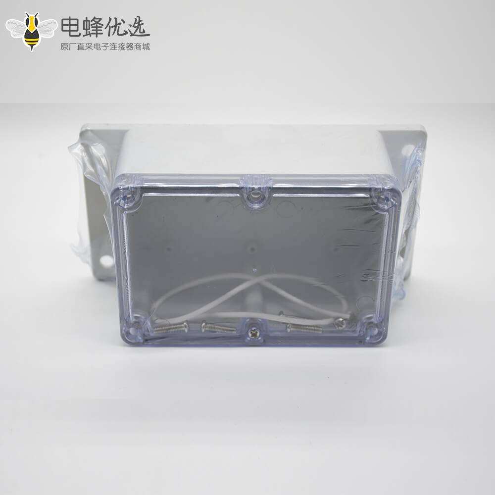 透明防水接线盒ABS塑料透明盖螺丝固定带耳矩形81&times;120&times;65