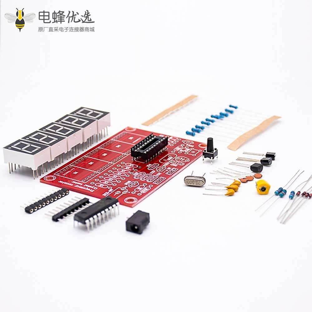 晶振频率计 1Hz-50MHz五位数码管显示DIY套件PCB安装频率测量