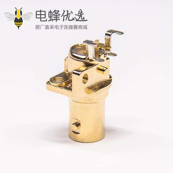 PCB的BNC接口母头弯式插板式镀金75Ohm