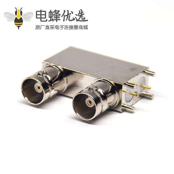 BNC母座封装 PCB弯式插板50欧姆