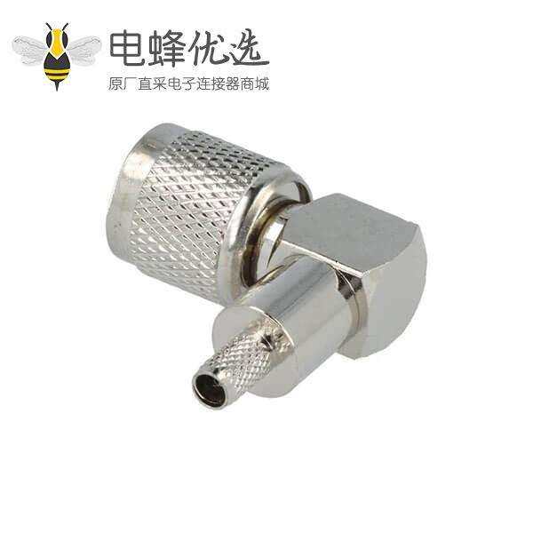 TNC公弯角90&deg;压接接线RG58