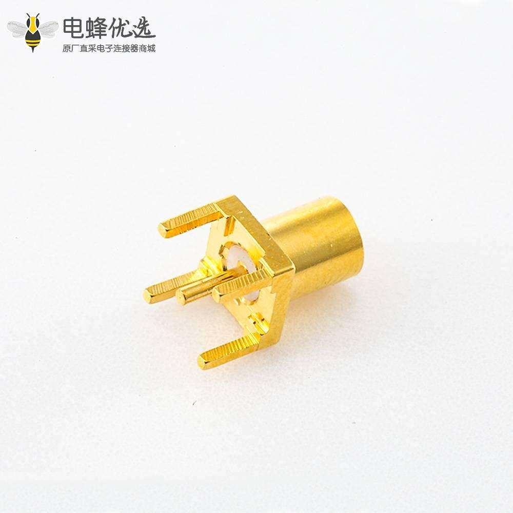 MCX射频母头焊接母直式插孔铜镀金50&Omega;