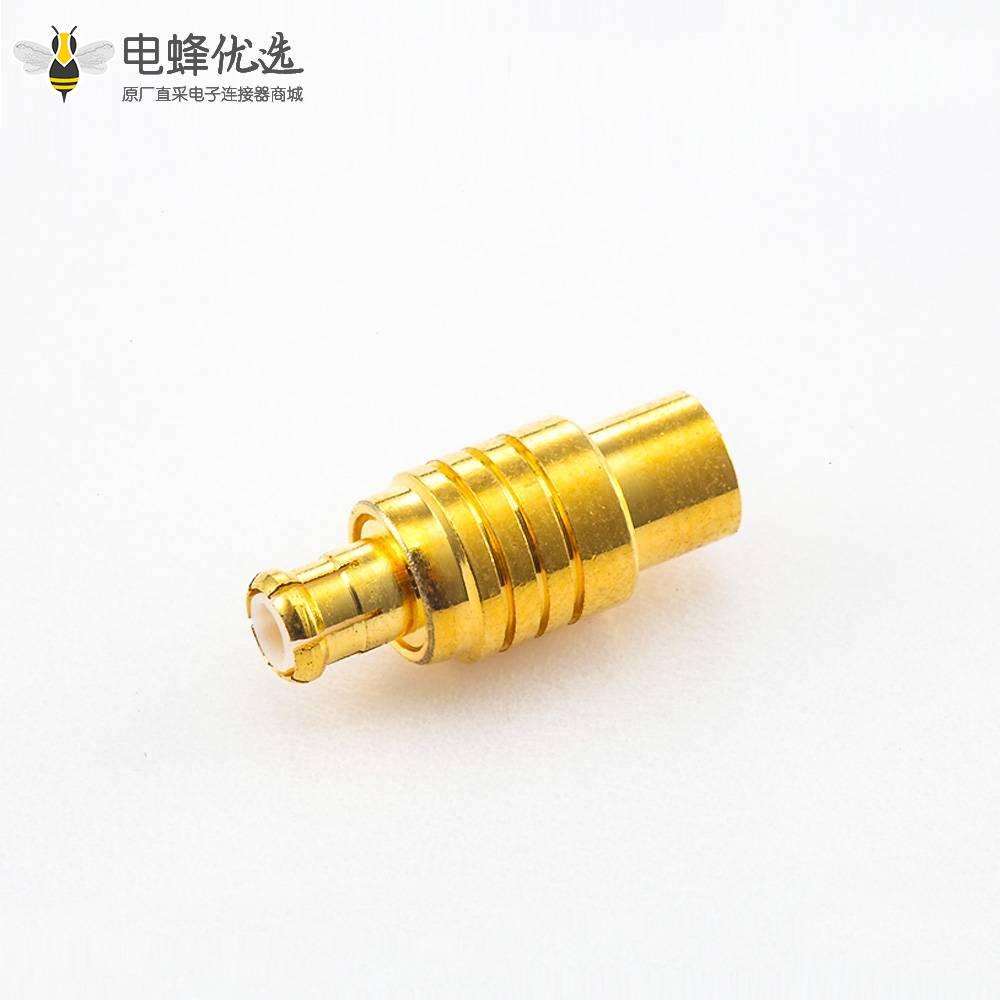 焊接接头MCX压接式接头公头直式铜镀金50&Omega;