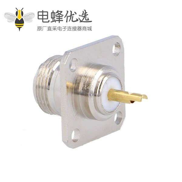 N型母头直式焊接面板安装连接器