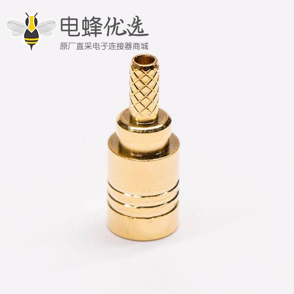 SMB射频同轴连接器镀金公头压接RG316线材