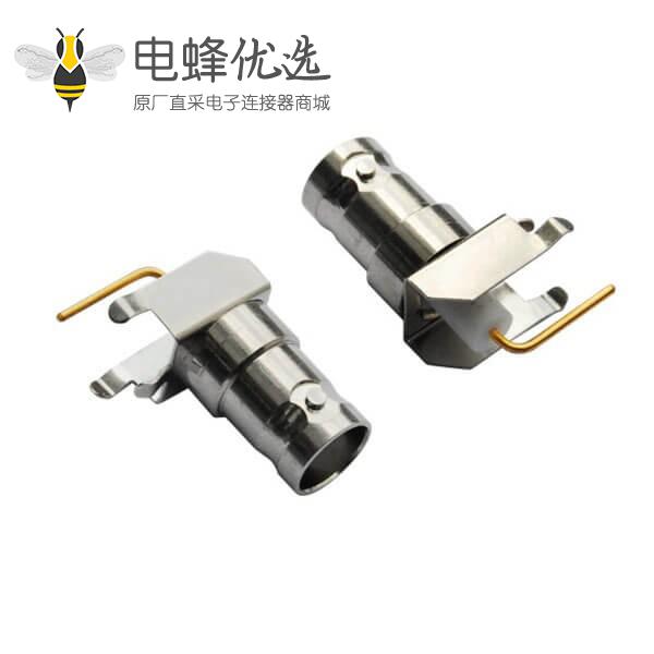 bnc射频同轴连接器 弯式母头 PCB板端