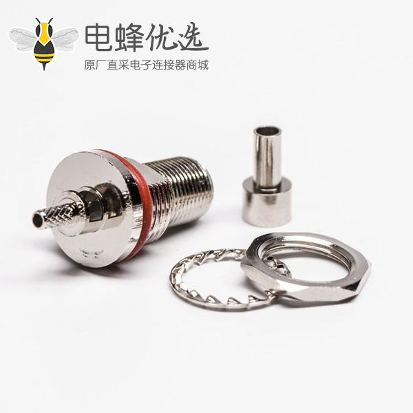 F母头直式同轴连接器压接式接RG174线缆防水