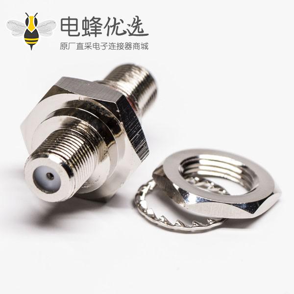 英制F母头转公制F母头直式同轴连接器防水