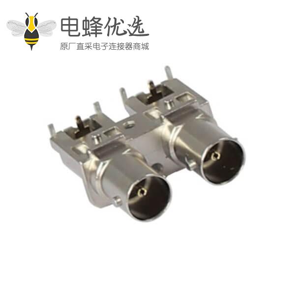 母头弯式射频同轴BNC连接器PCB板端
