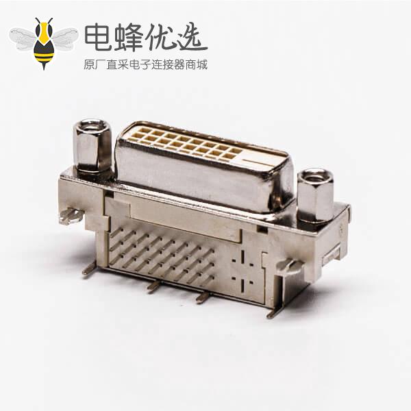 直角dvi连接器带螺母带鱼叉母头24+1穿孔