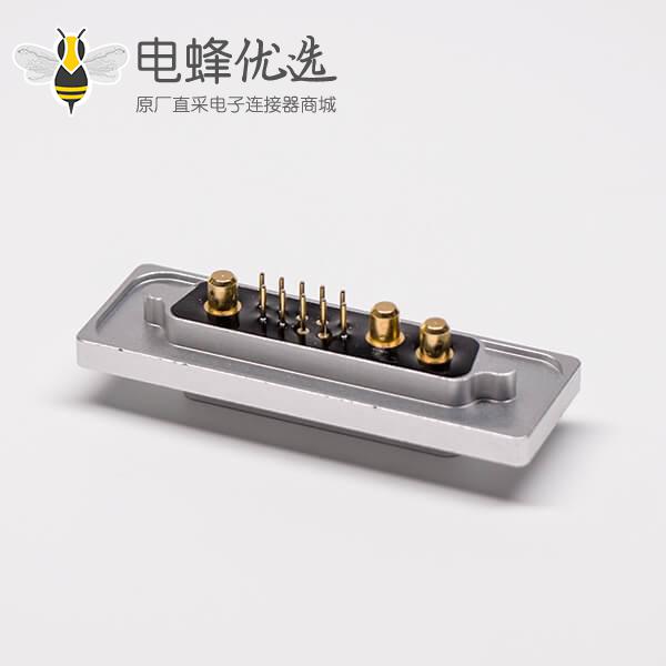 大电流db13w3防水金属面板直式母座接PCB板