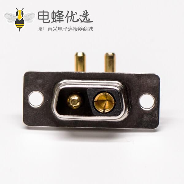 2V2 D SUB 大电流90&deg;焊板 20A光孔铆合母座接PCB