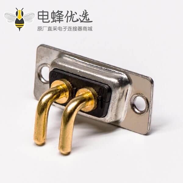 2V2 D SUB 大电流90&deg;焊板 20A光孔铆合母座接PCB