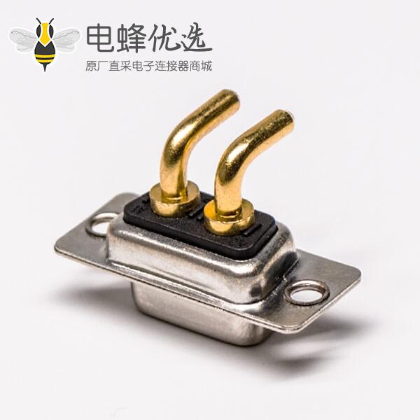 2V2 D SUB 大电流90&deg;焊板 20A光孔铆合母座接PCB