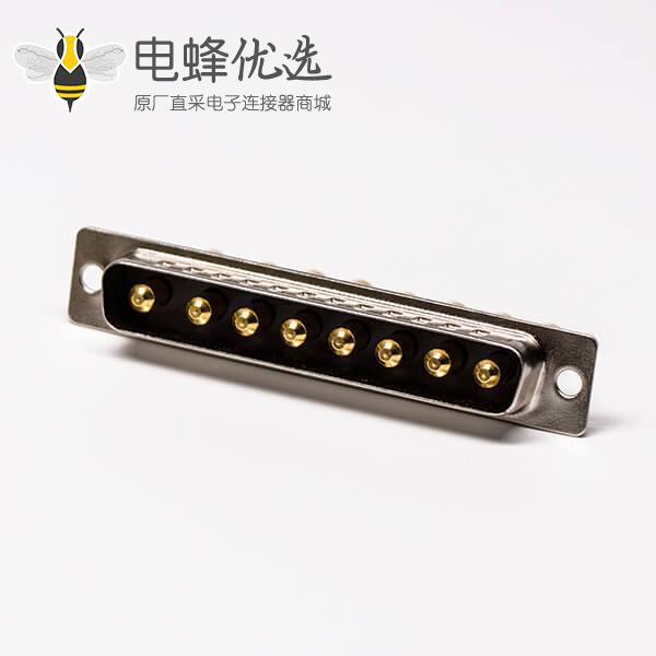 大电流D-SUB 8w8焊接式光孔铆合直式车针线端公座