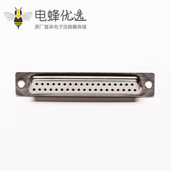 db37接口母头直式插孔接PCB板光孔铆合